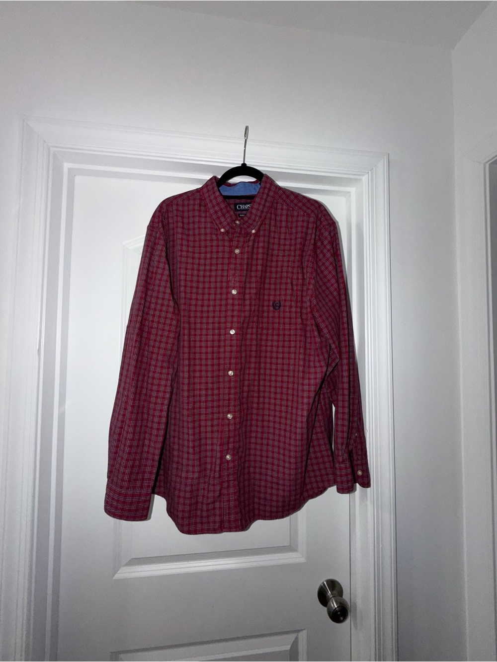 Chaps Men's Burgundy Plaid Button-Down Shirt